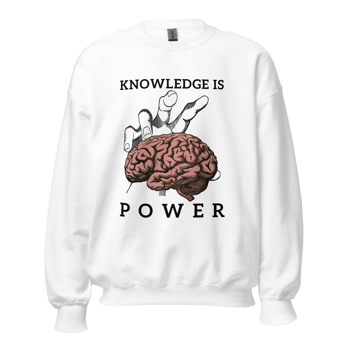 Knowledge is POWER. Brain power. Unisex Sweatshirt
