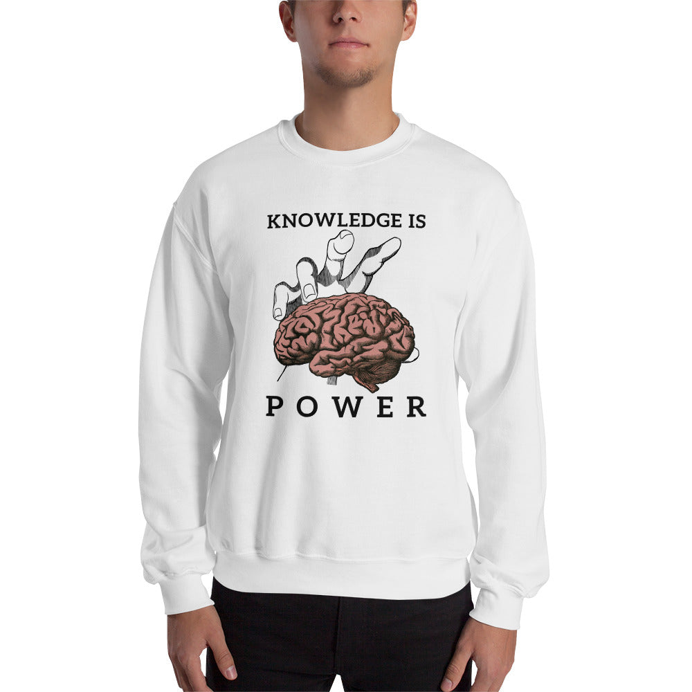 Knowledge is POWER. Brain power. Unisex Sweatshirt