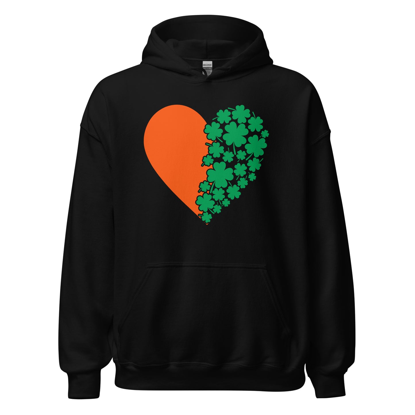 St. Patrick's Day Heart Clovers Unisex Hoodie