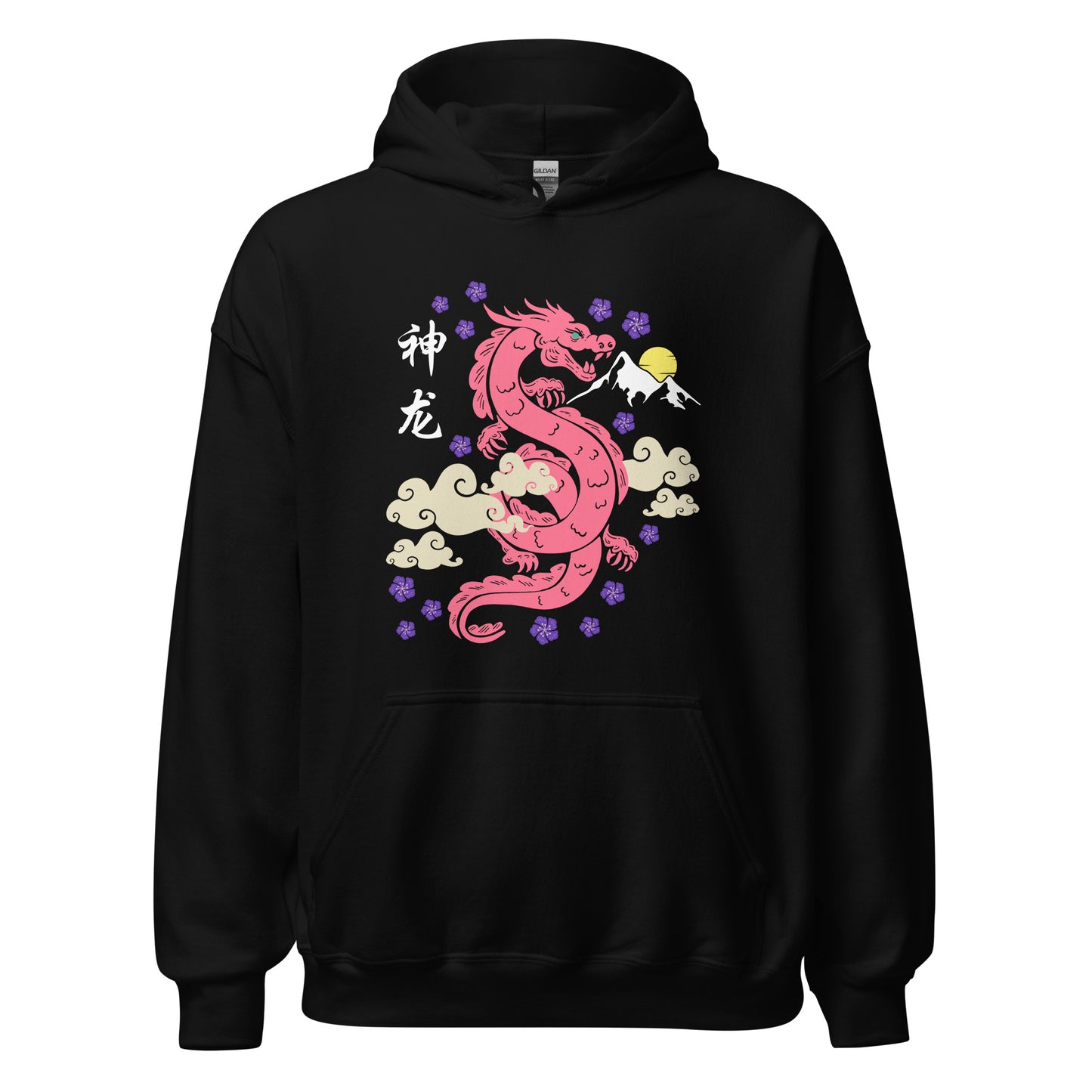 Traditional Dragon Cherry Blossoms Unisex Hoodie