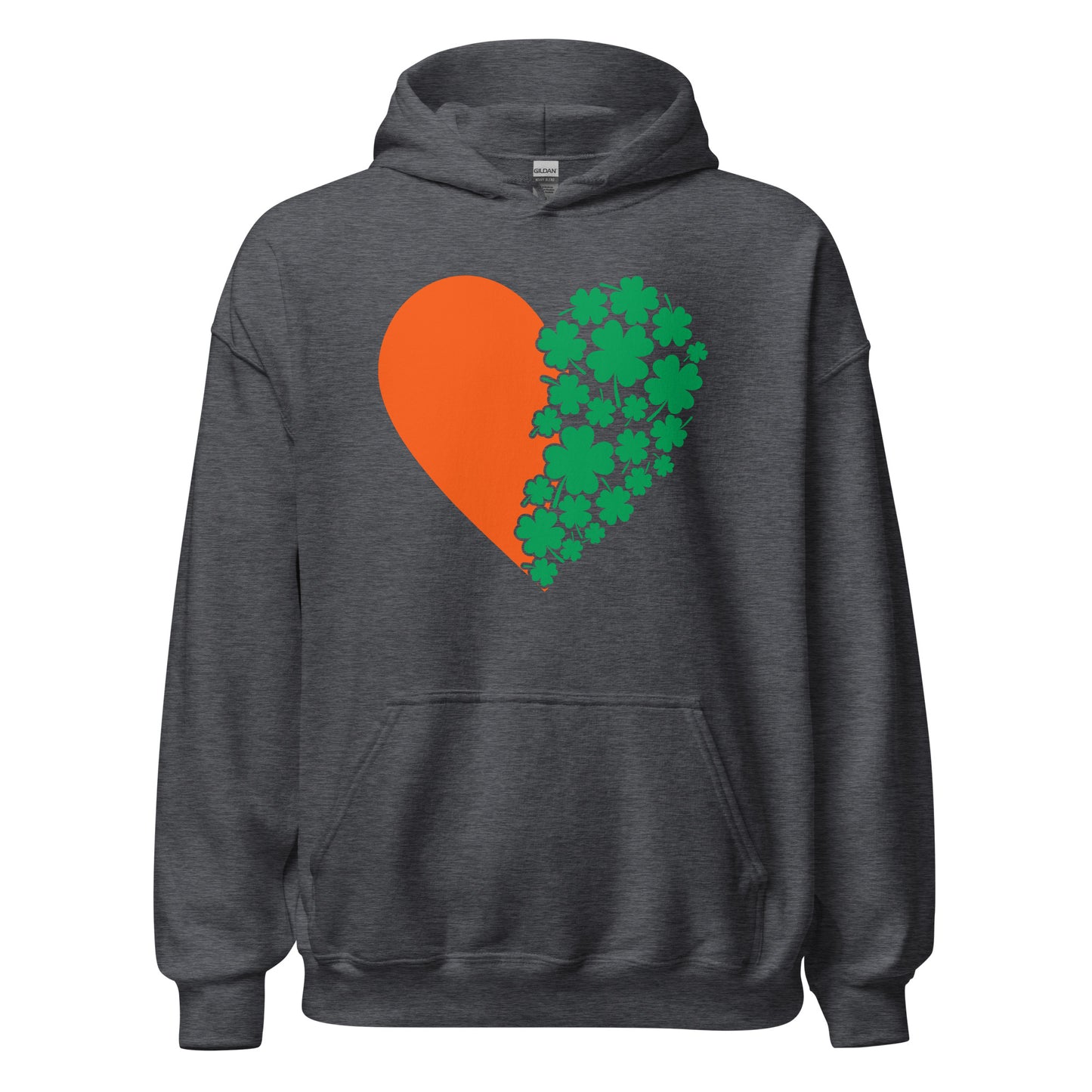 St. Patrick's Day Heart Clovers Unisex Hoodie