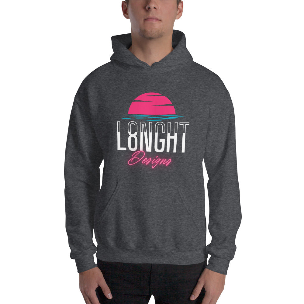 L8NGHT Designs Miami Beach logo Unisex Hoodie
