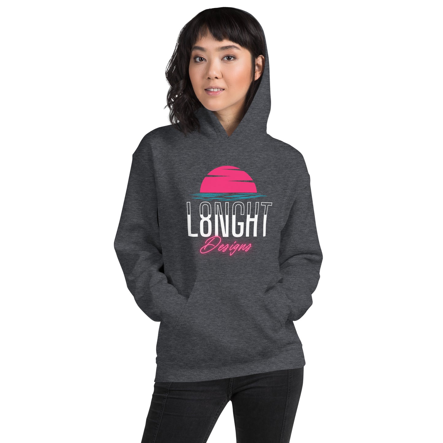 L8NGHT Designs Miami Beach logo Unisex Hoodie