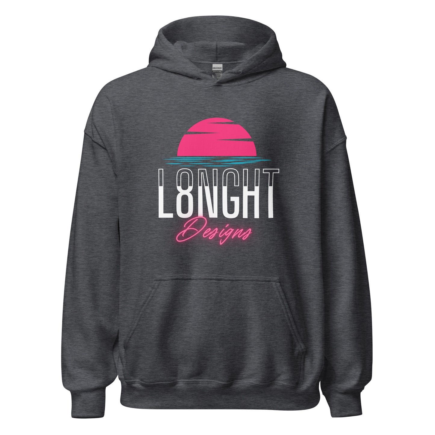 L8NGHT Designs Miami Beach logo Unisex Hoodie