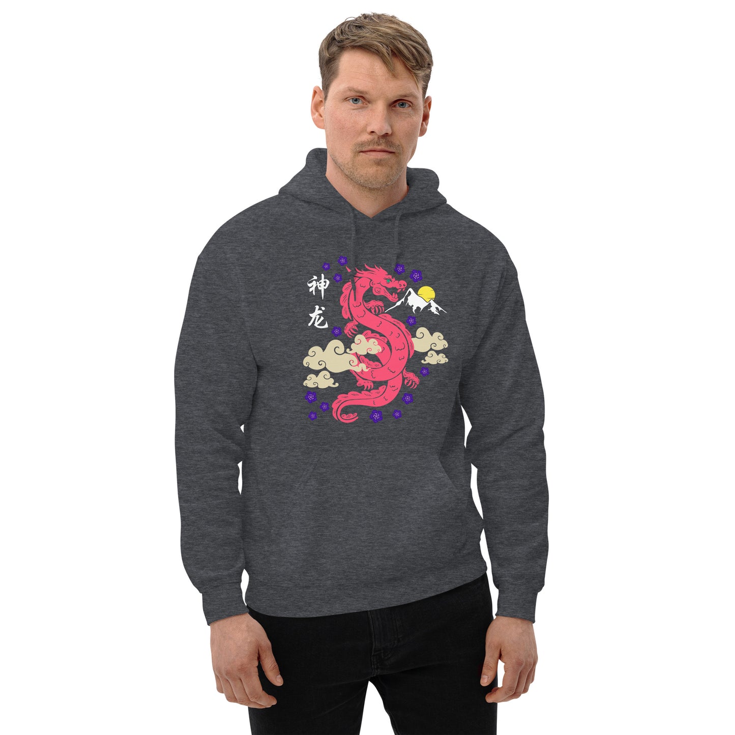Traditional Dragon Cherry Blossoms Unisex Hoodie