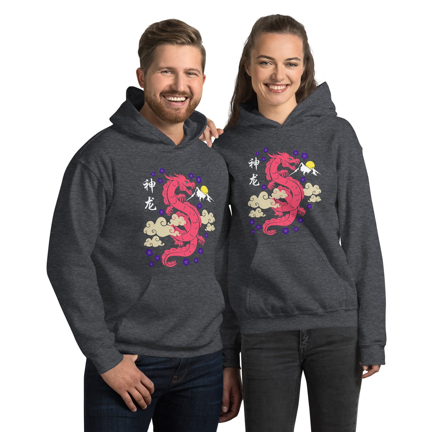 Traditional Dragon Cherry Blossoms Unisex Hoodie
