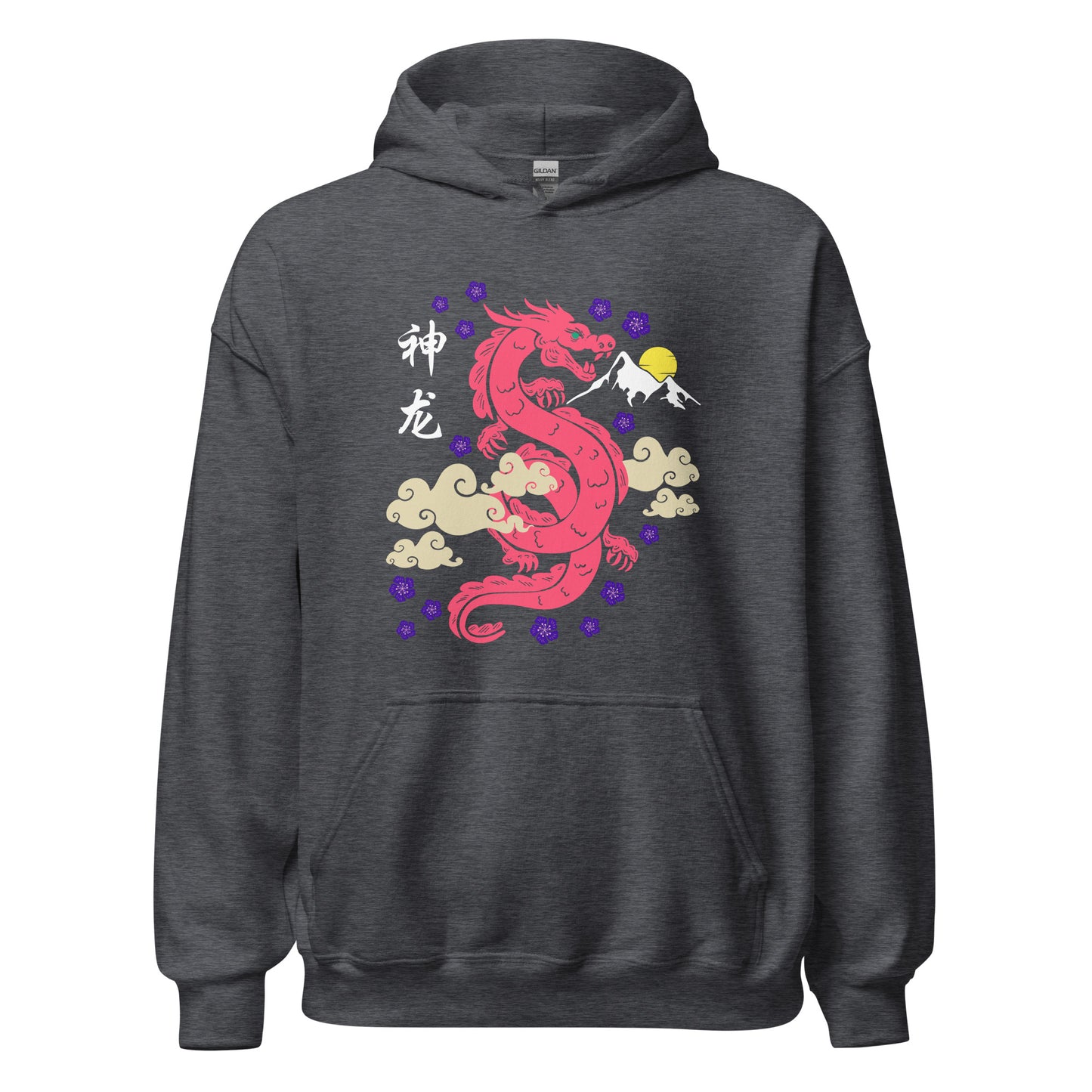Traditional Dragon Cherry Blossoms Unisex Hoodie