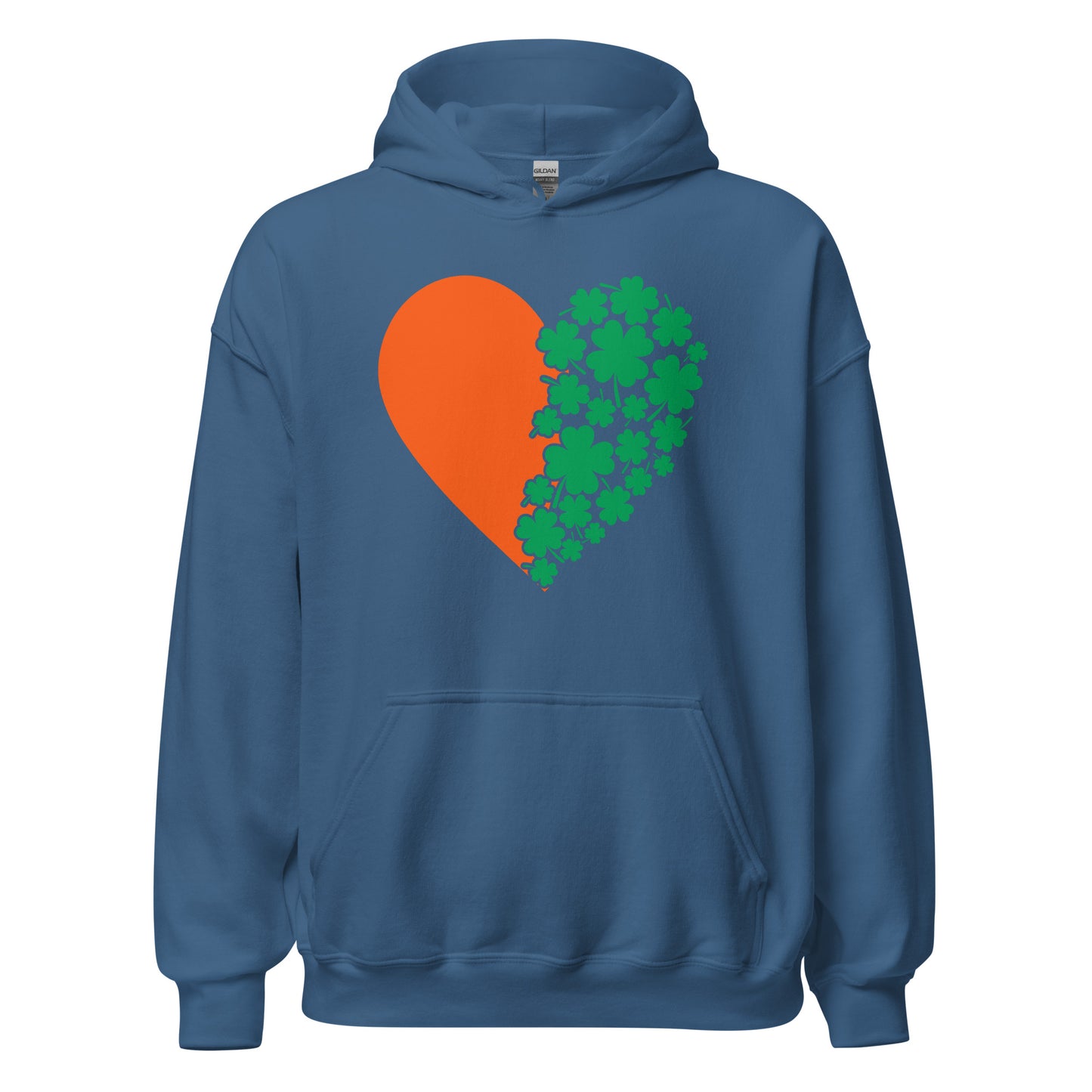 St. Patrick's Day Heart Clovers Unisex Hoodie