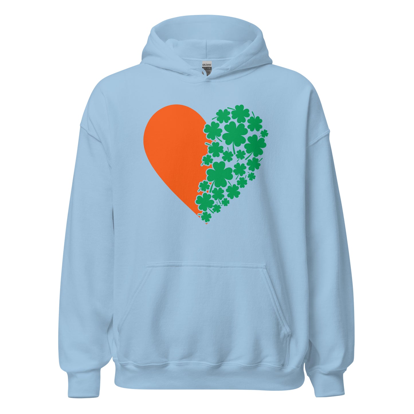 St. Patrick's Day Heart Clovers Unisex Hoodie