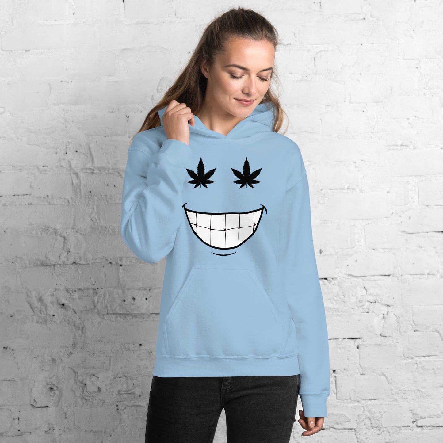 Cannabis Weed 420 Smiley Unisex Hoodie