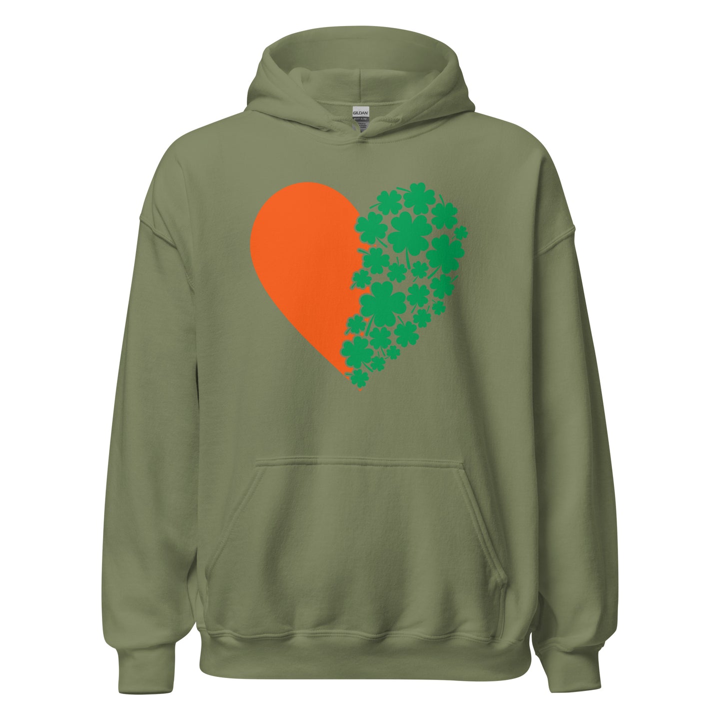 St. Patrick's Day Heart Clovers Unisex Hoodie