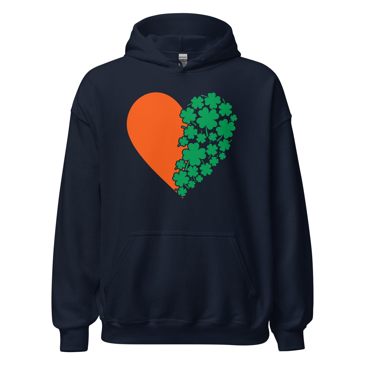 St. Patrick's Day Heart Clovers Unisex Hoodie