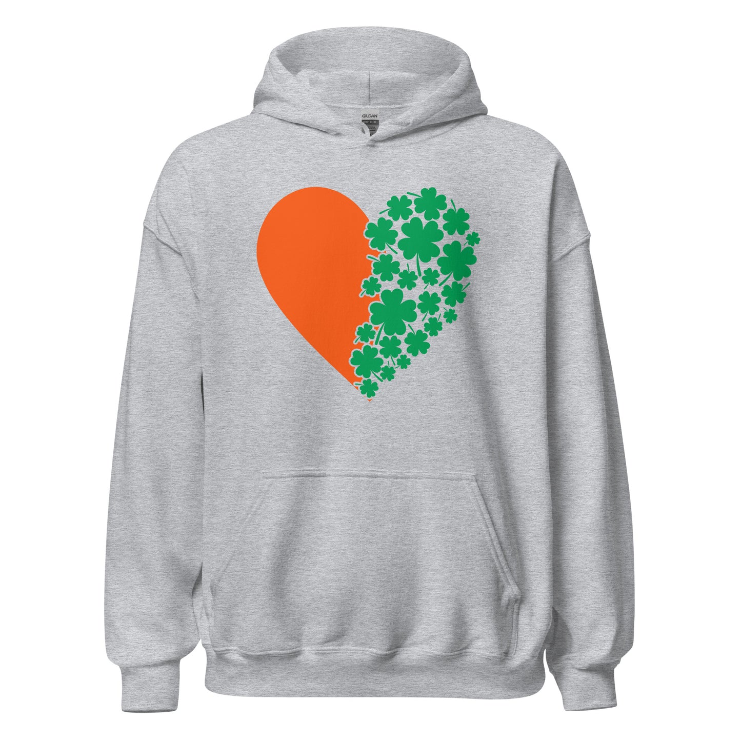 St. Patrick's Day Heart Clovers Unisex Hoodie