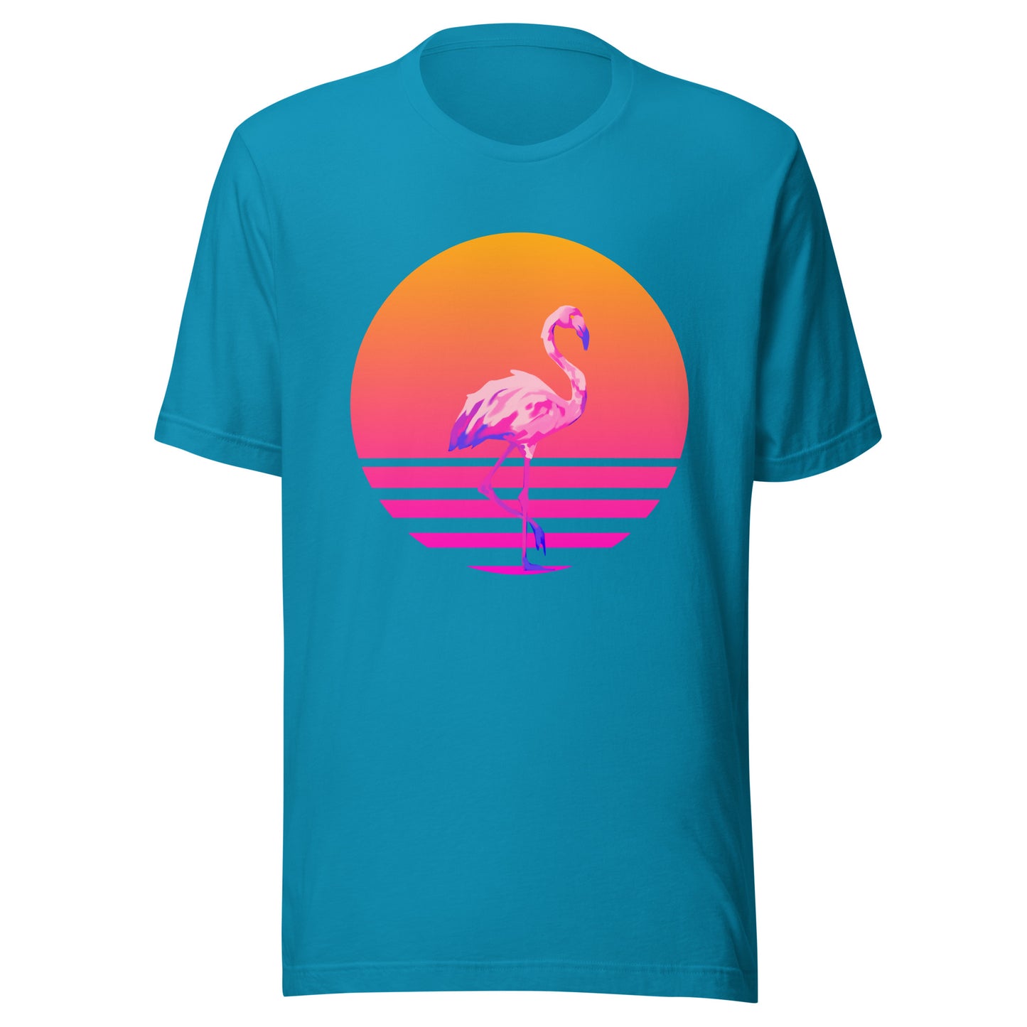 Retro Sunset Flamingo Unisex t-shirt