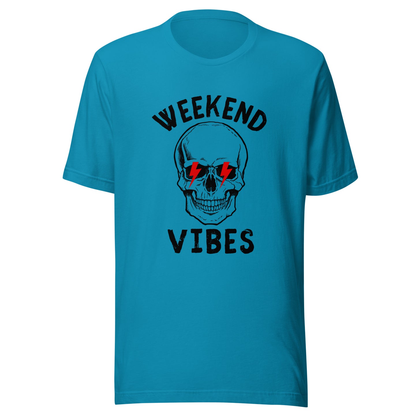 Weekend Vibes lightning skull Unisex t-shirt