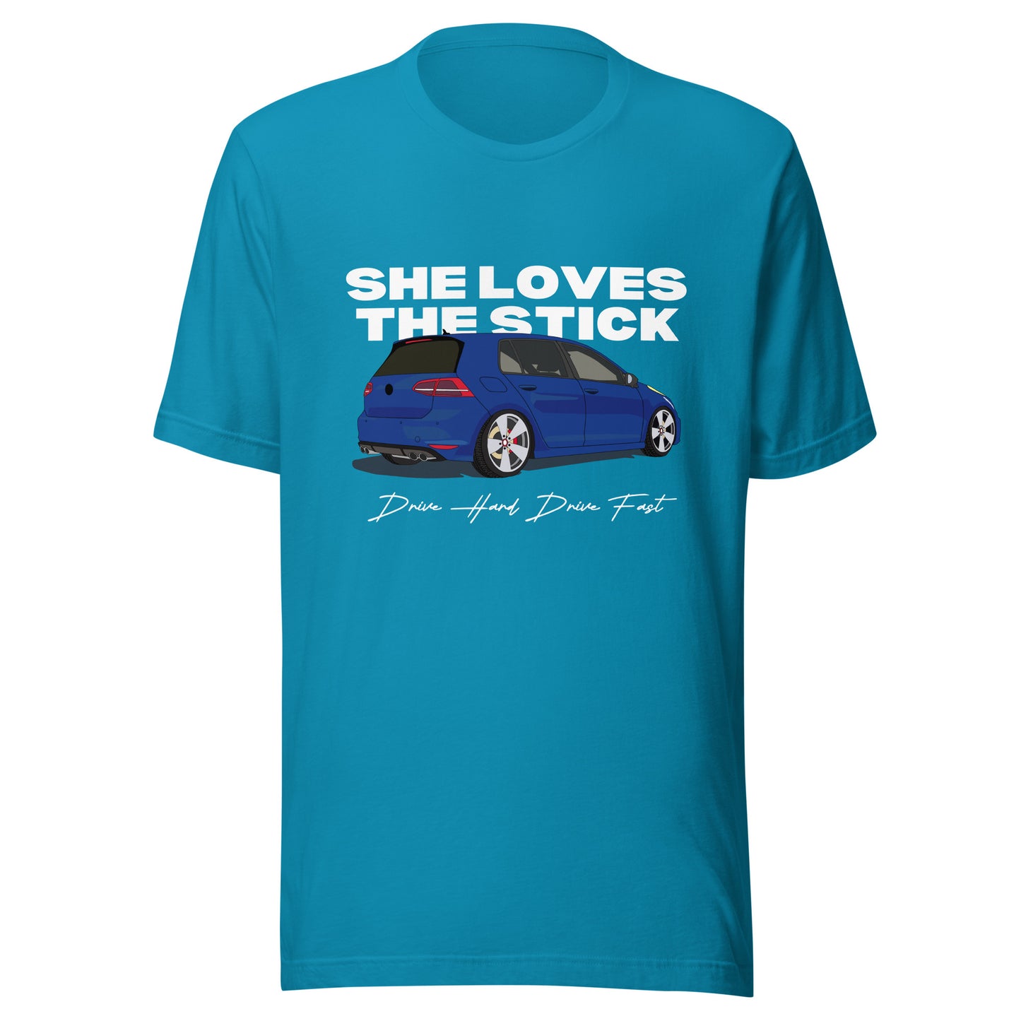 SHE LOVES THE STICK shift Unisex t-shirt