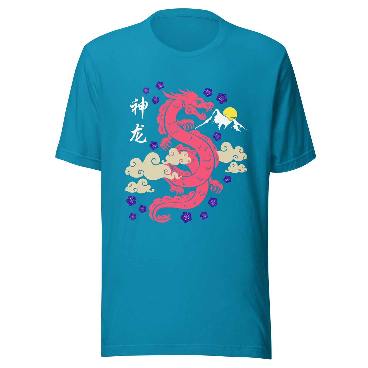 Traditional Dragon Cherry Blossoms Unisex t-shirt