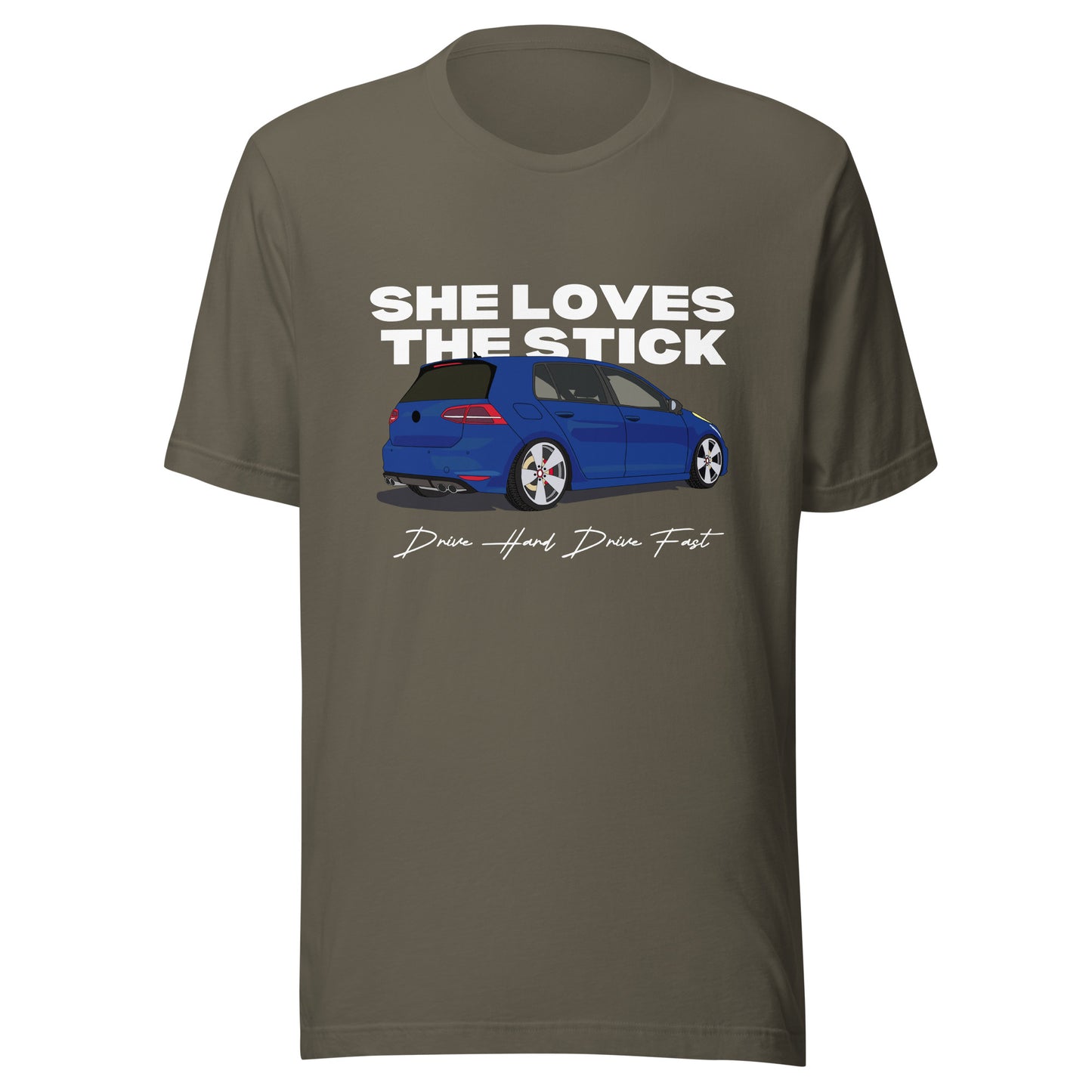SHE LOVES THE STICK shift Unisex t-shirt