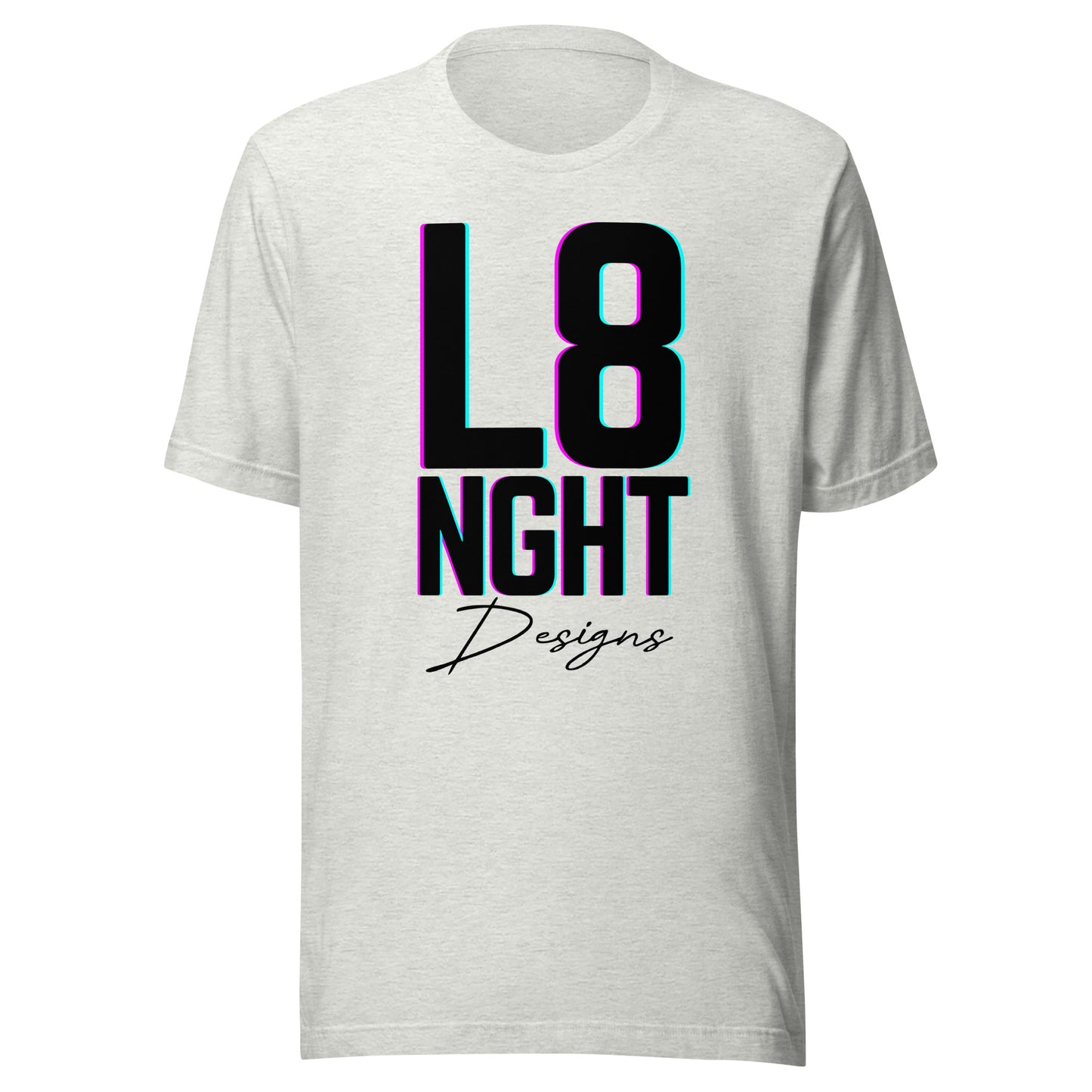 L8NGHT designs glitch logo Unisex t-shirt
