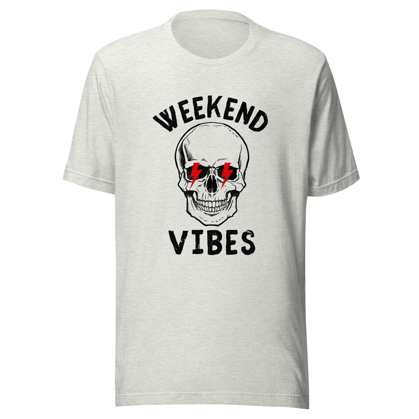 Weekend Vibes lightning skull Unisex t-shirt