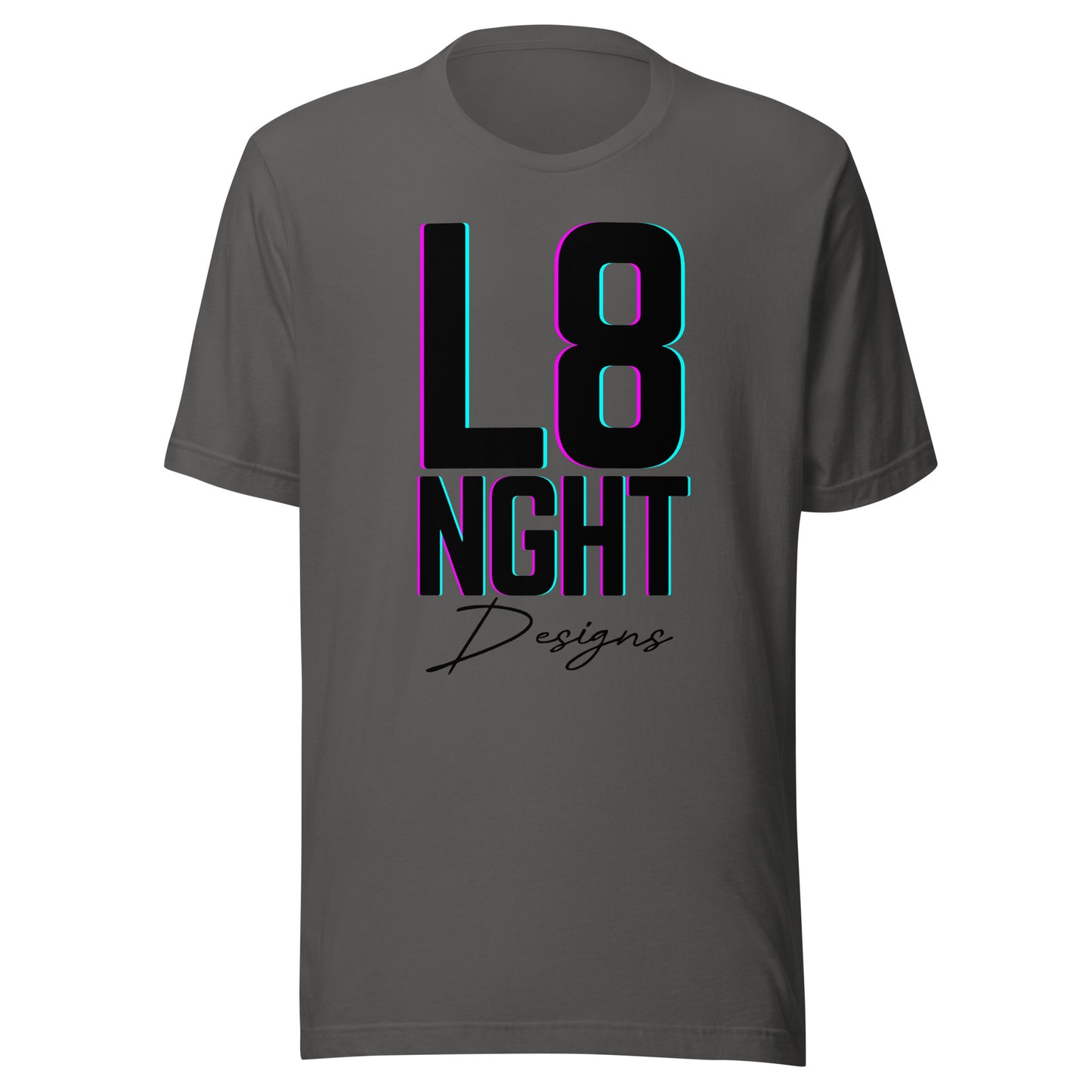 L8NGHT designs glitch logo Unisex t-shirt