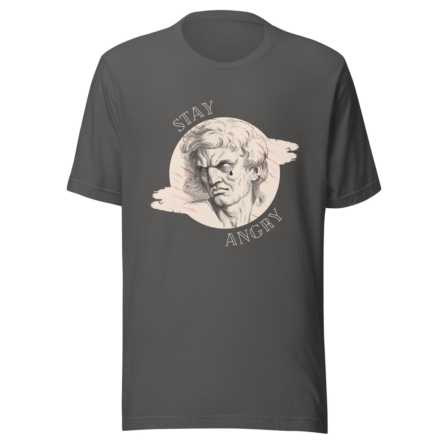 Stay Angry Crying Statue Unisex t-shirt
