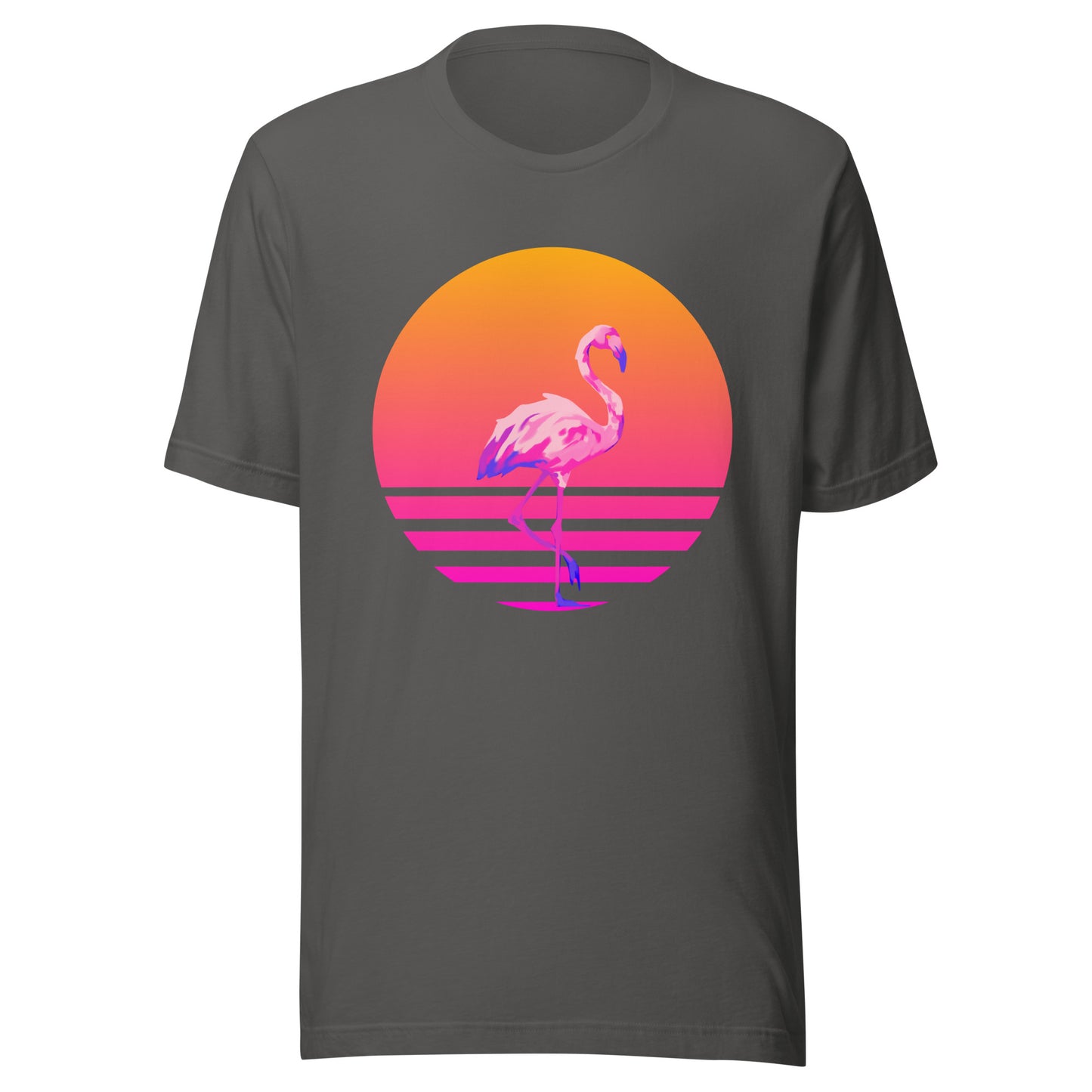 Retro Sunset Flamingo Unisex t-shirt