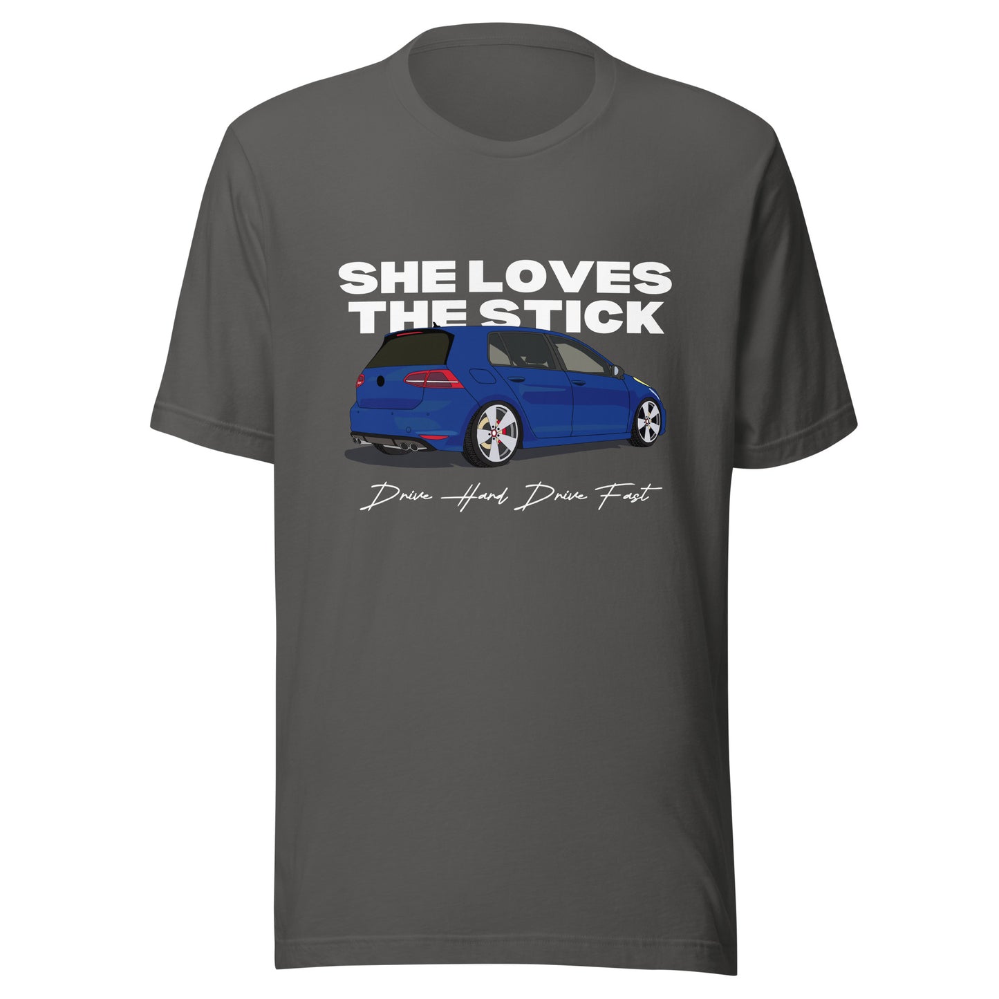 SHE LOVES THE STICK shift Unisex t-shirt