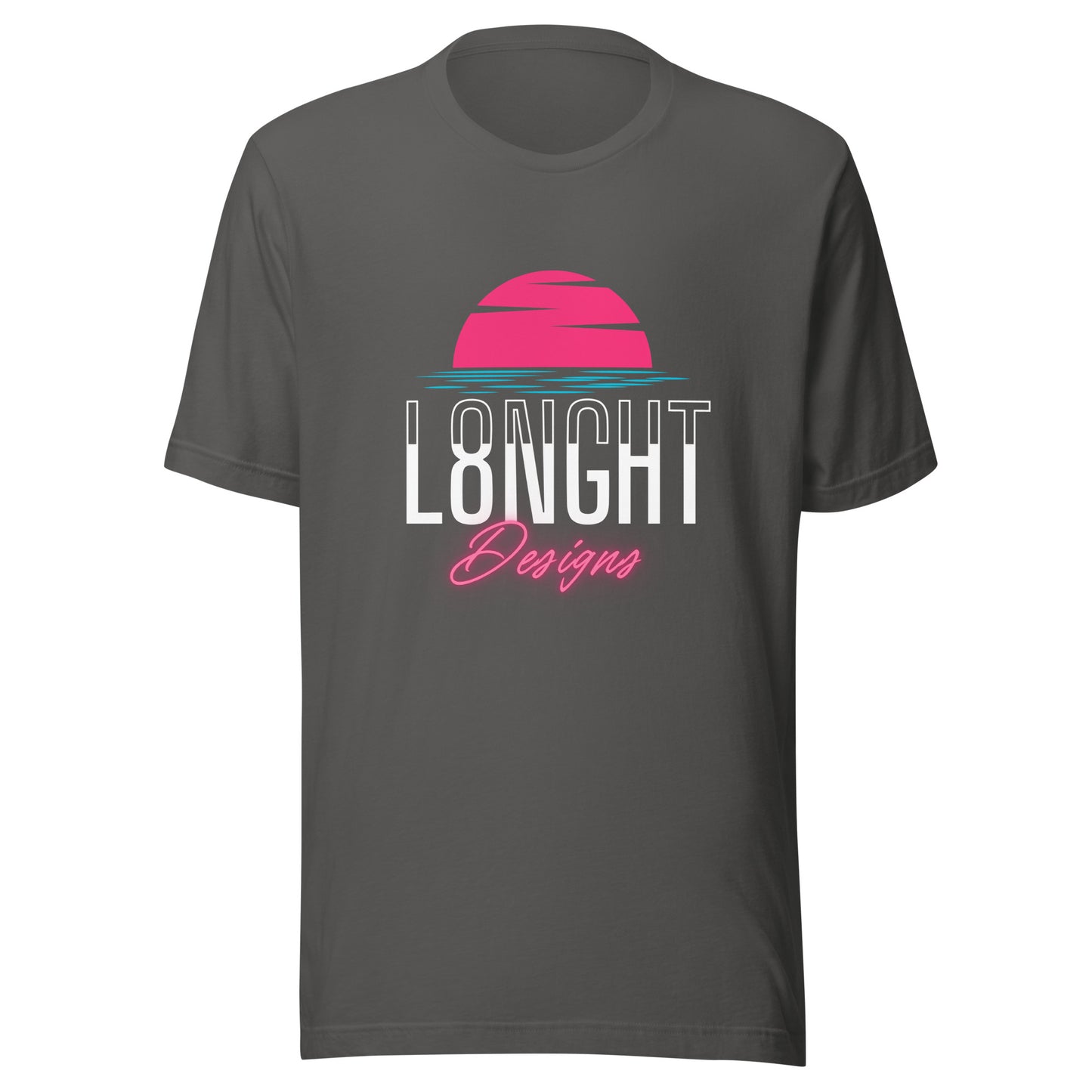 L8NGHT Designs Miami Beach logo Unisex t-shirt