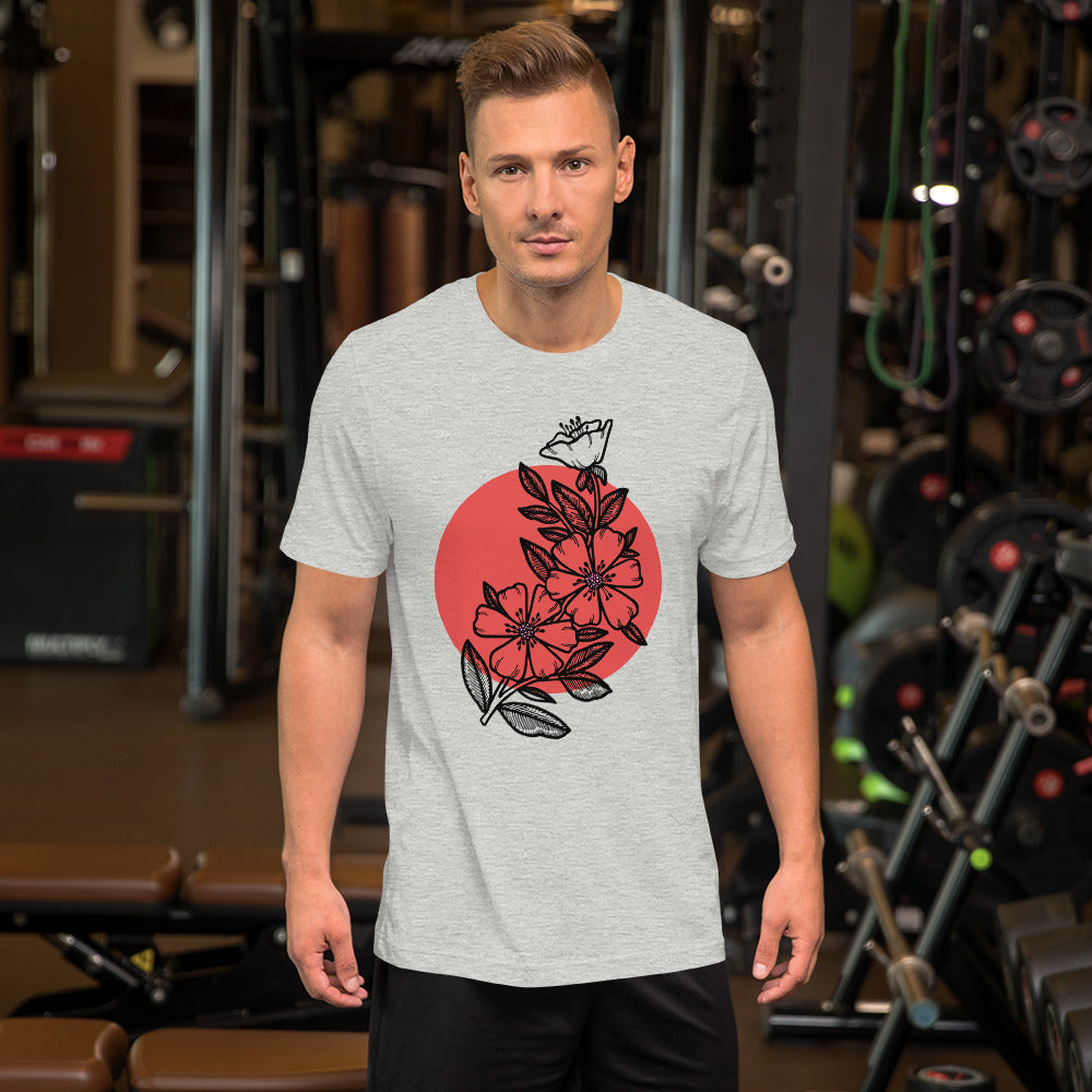 Cherry Blossom Japanese Sun Unisex t-shirt