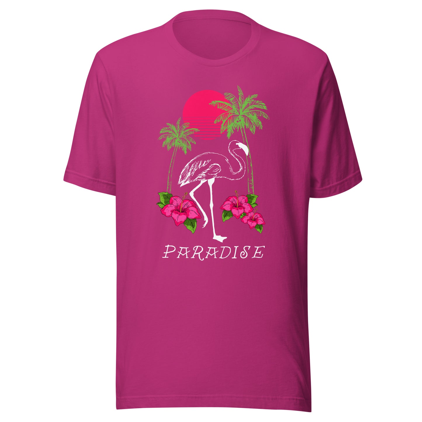 Flamingo Paradise Unisex t-shirt
