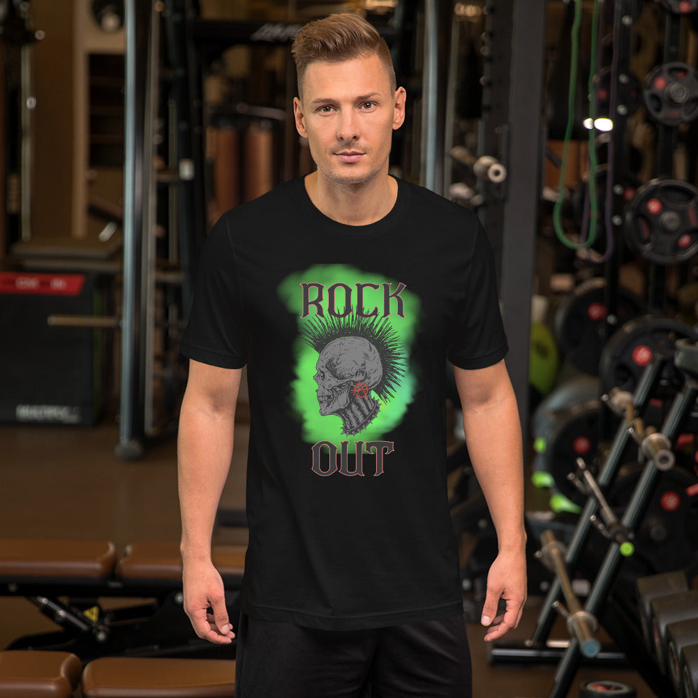 Rock Out Anarchy Skull Unisex t-shirt