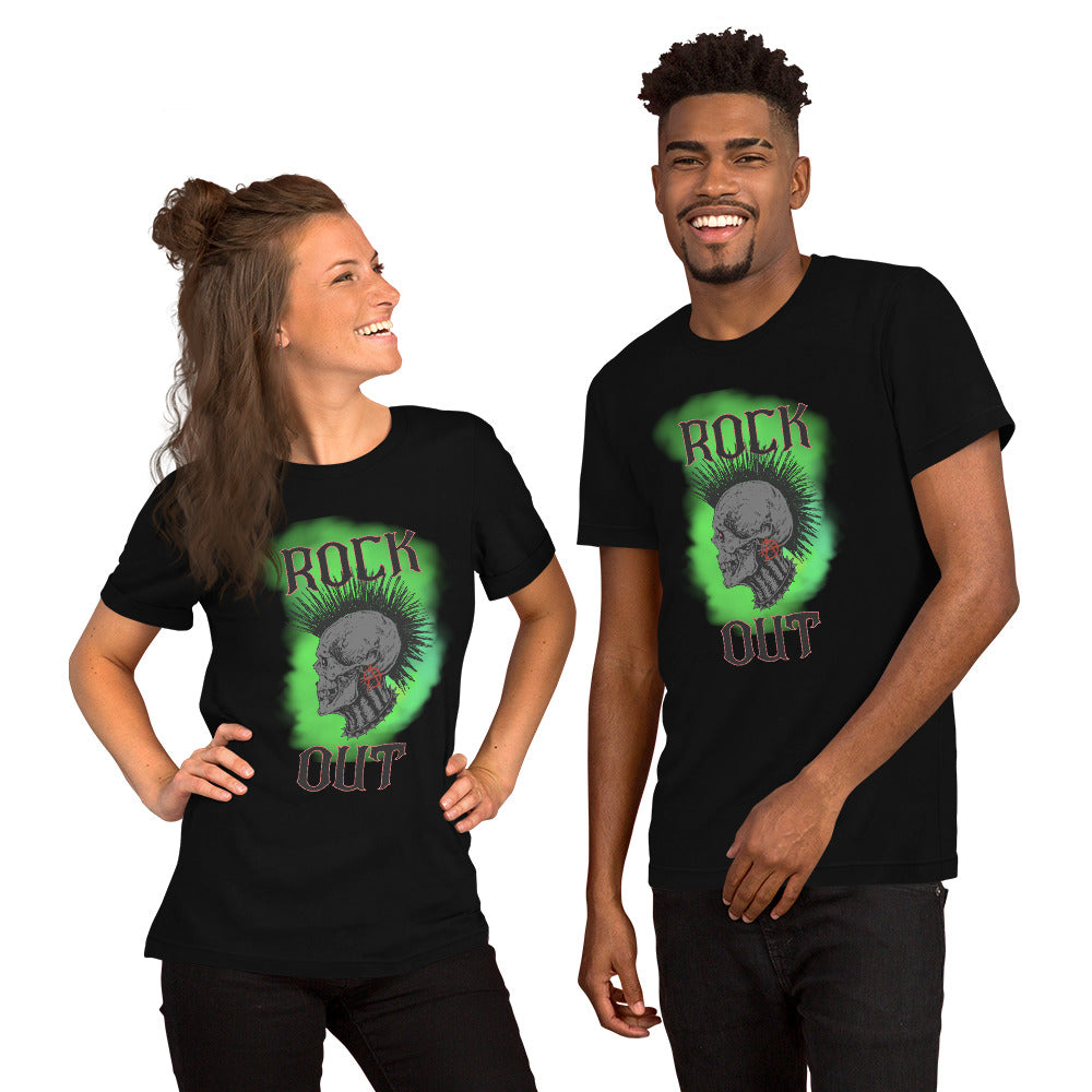 Rock Out Anarchy Skull Unisex t-shirt