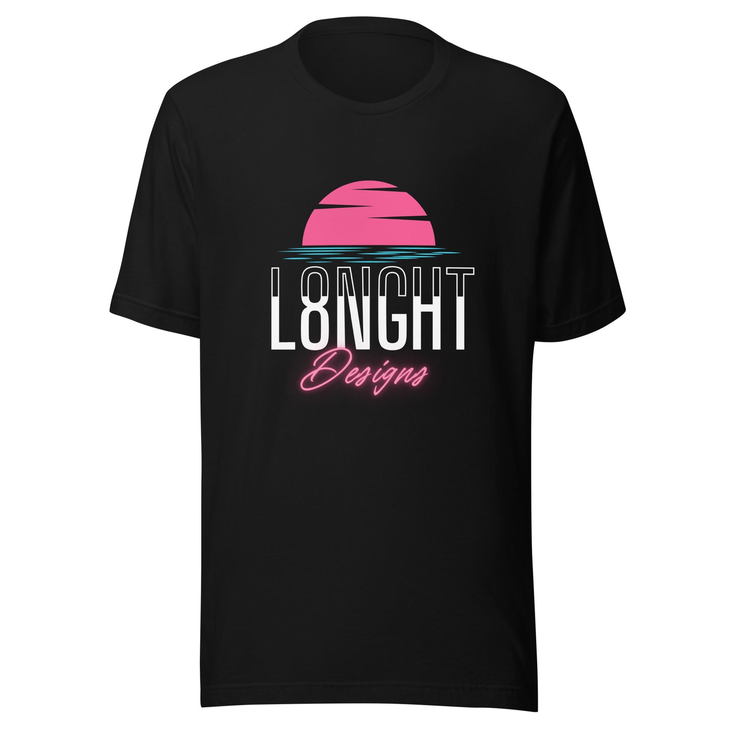 L8NGHT Designs Miami Beach logo Unisex t-shirt