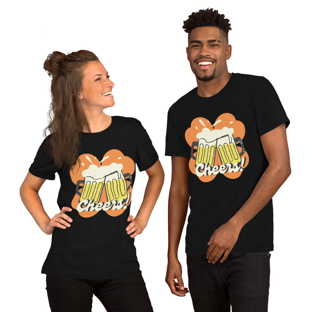 Beer Cheers Lucky Clover Unisex t-shirt