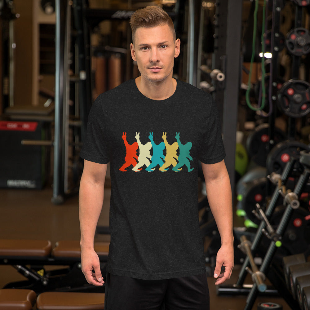 Retro Bigfoot DEUCES Unisex t-shirt