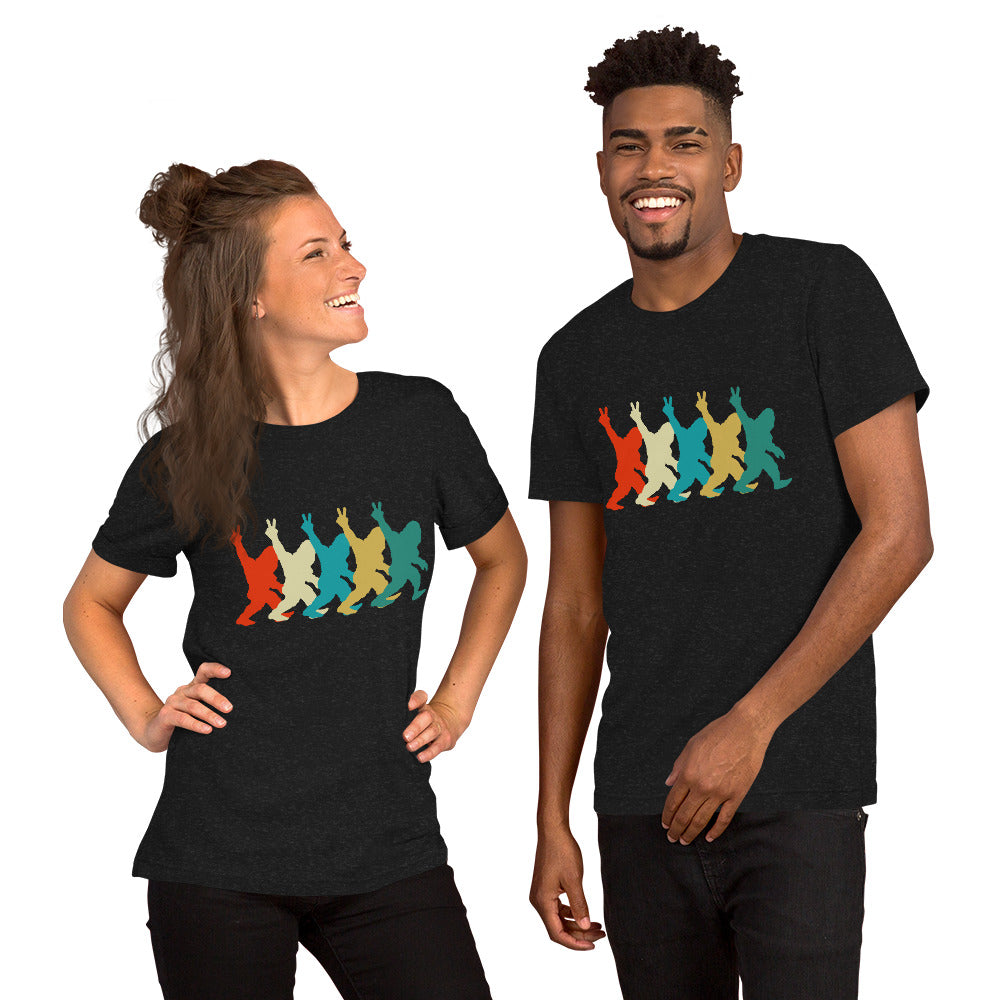 Retro Bigfoot DEUCES Unisex t-shirt