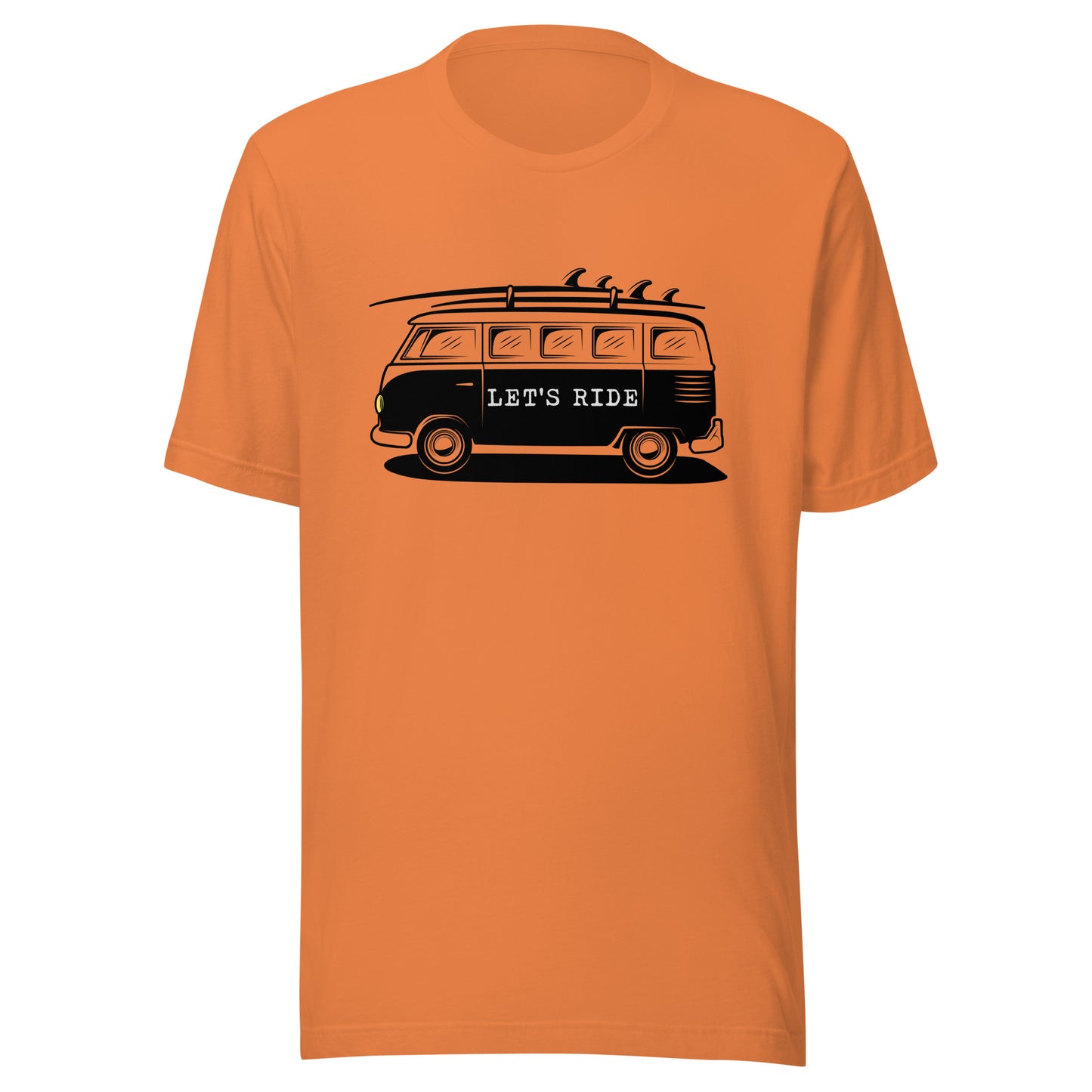 Let' Ride surfer van Unisex t-shirt