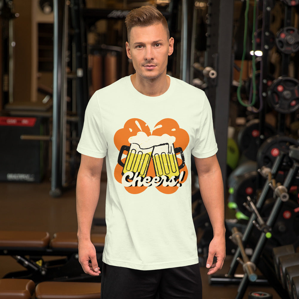 Beer Cheers Lucky Clover Unisex t-shirt