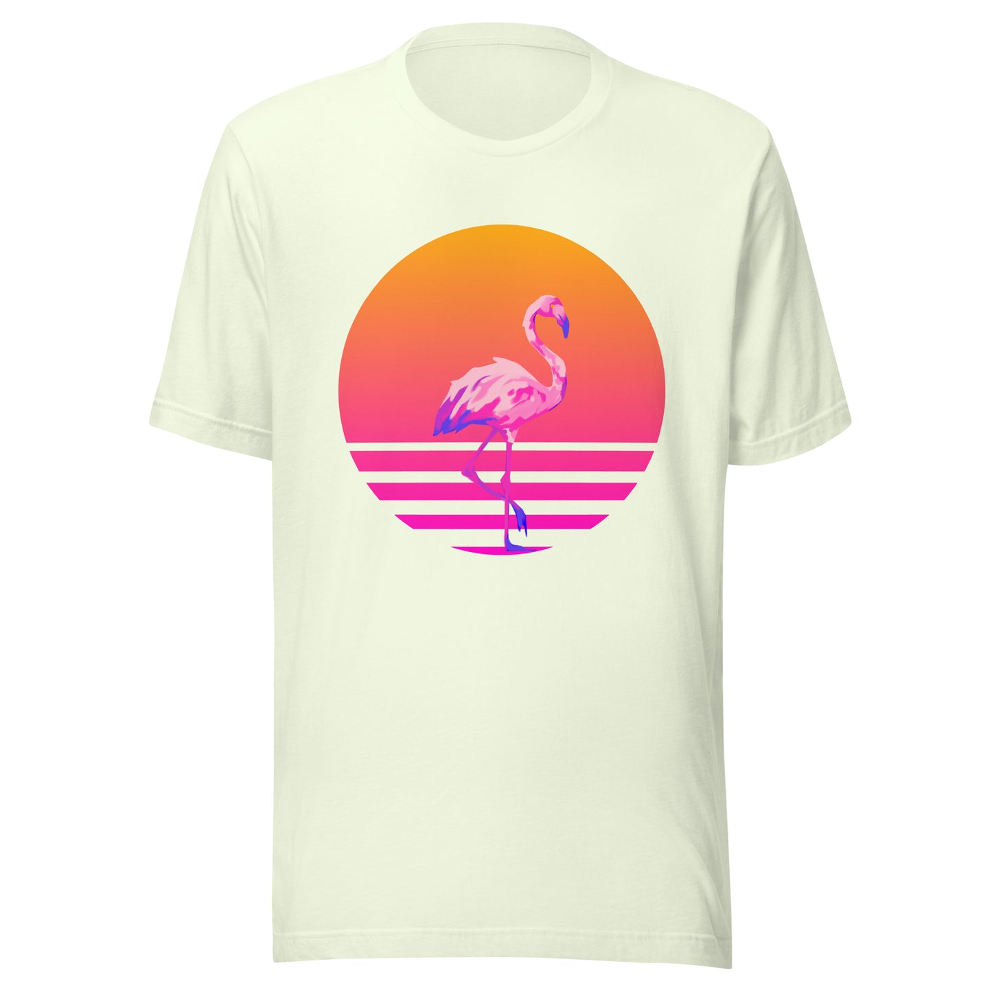 Retro Sunset Flamingo Unisex t-shirt
