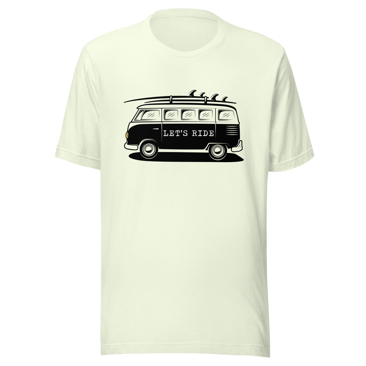Let' Ride surfer van Unisex t-shirt