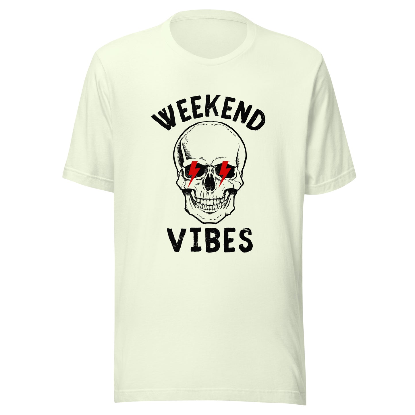 Weekend Vibes lightning skull Unisex t-shirt