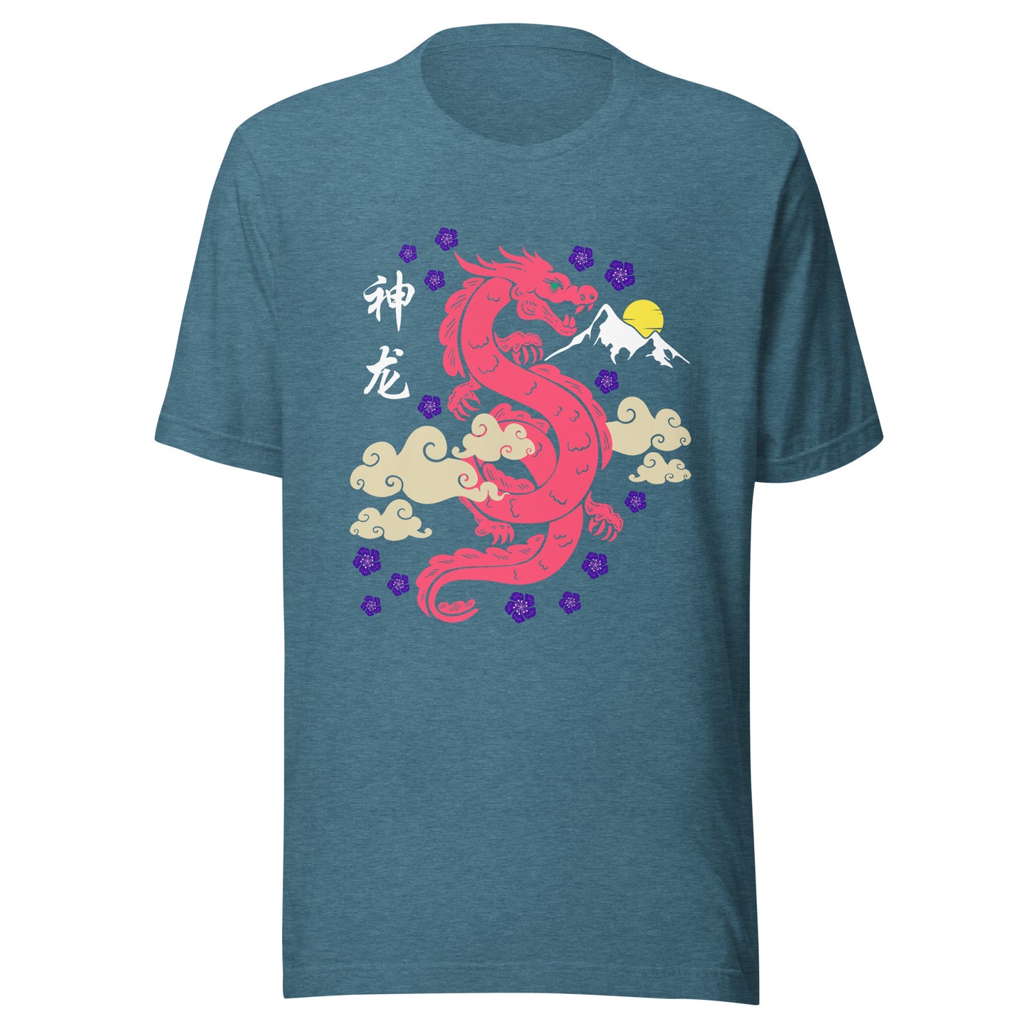 Traditional Dragon Cherry Blossoms Unisex t-shirt