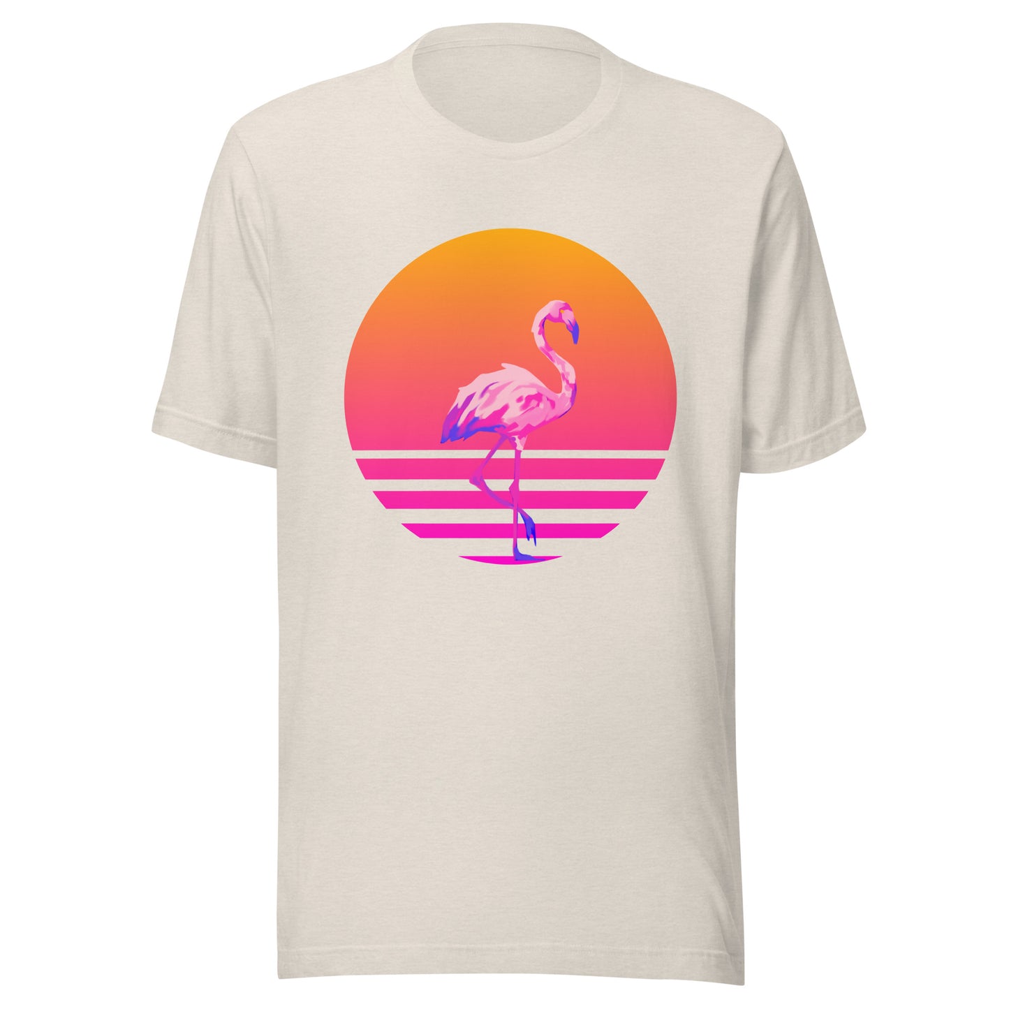Retro Sunset Flamingo Unisex t-shirt