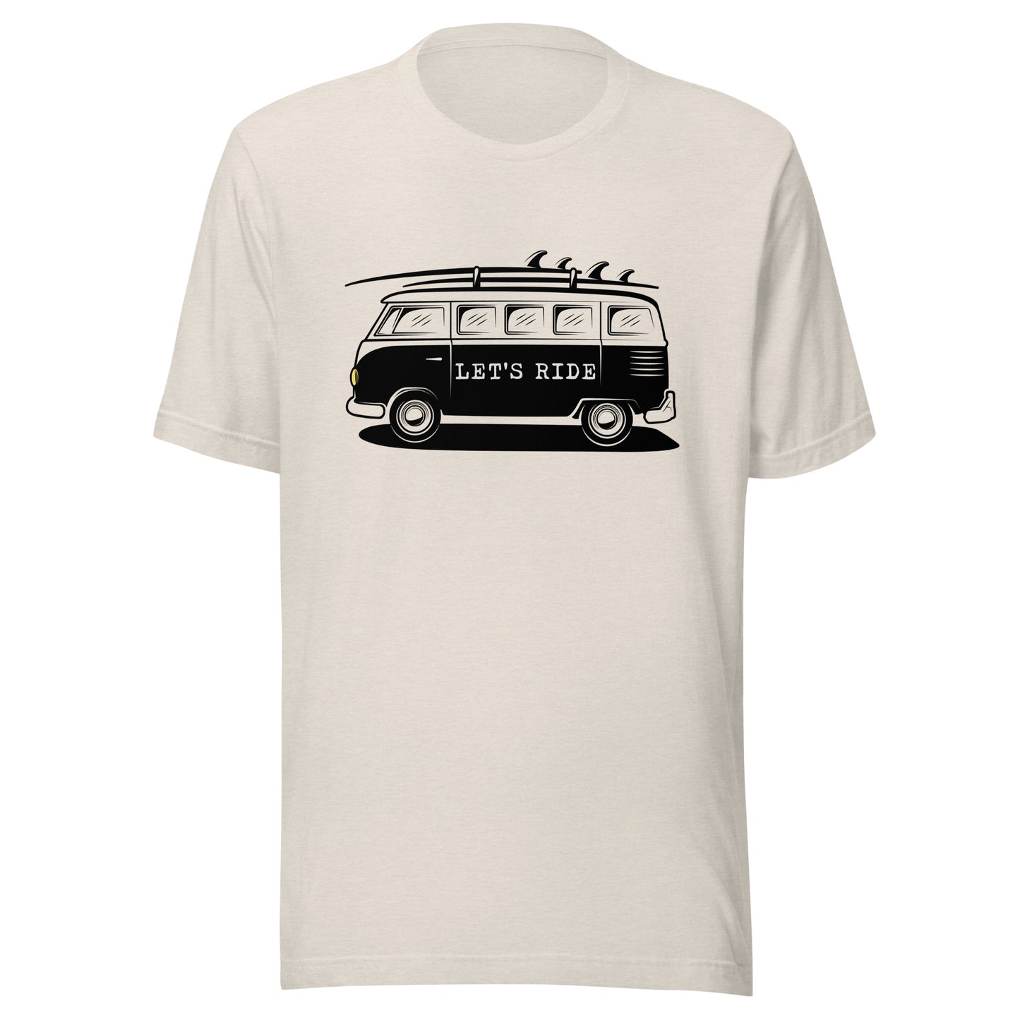 Let' Ride surfer van Unisex t-shirt