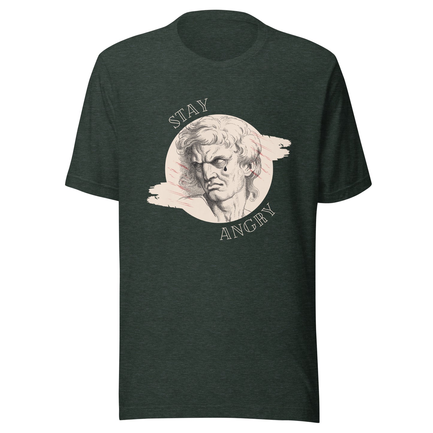 Stay Angry Crying Statue Unisex t-shirt