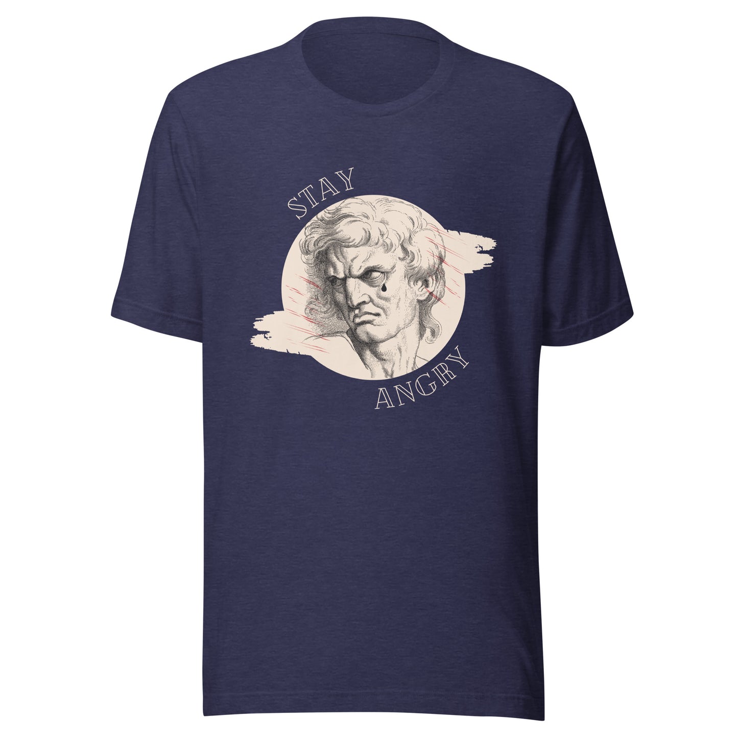 Stay Angry Crying Statue Unisex t-shirt