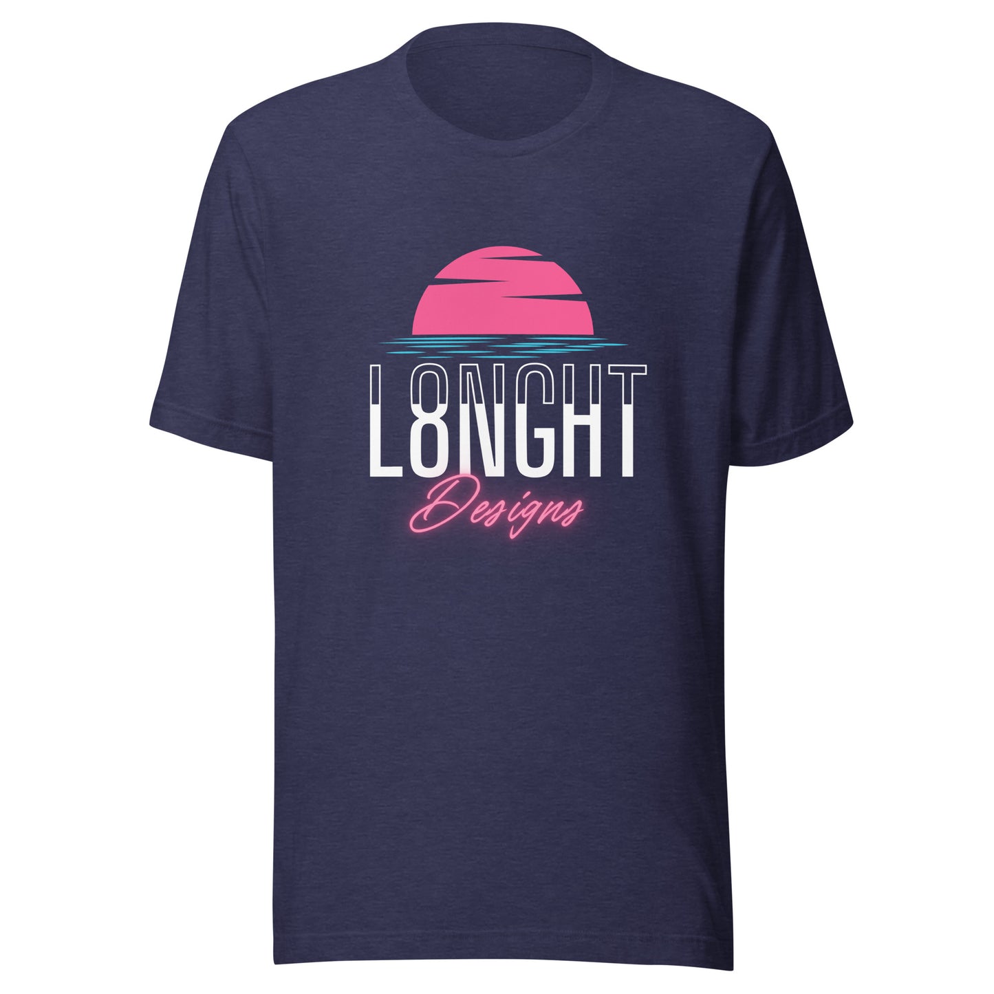 L8NGHT Designs Miami Beach logo Unisex t-shirt