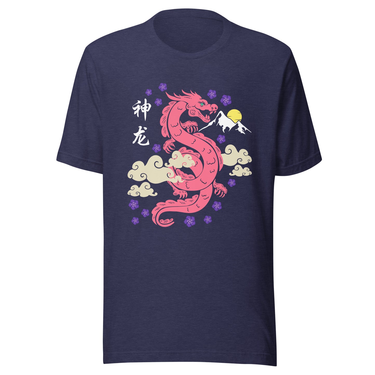 Traditional Dragon Cherry Blossoms Unisex t-shirt