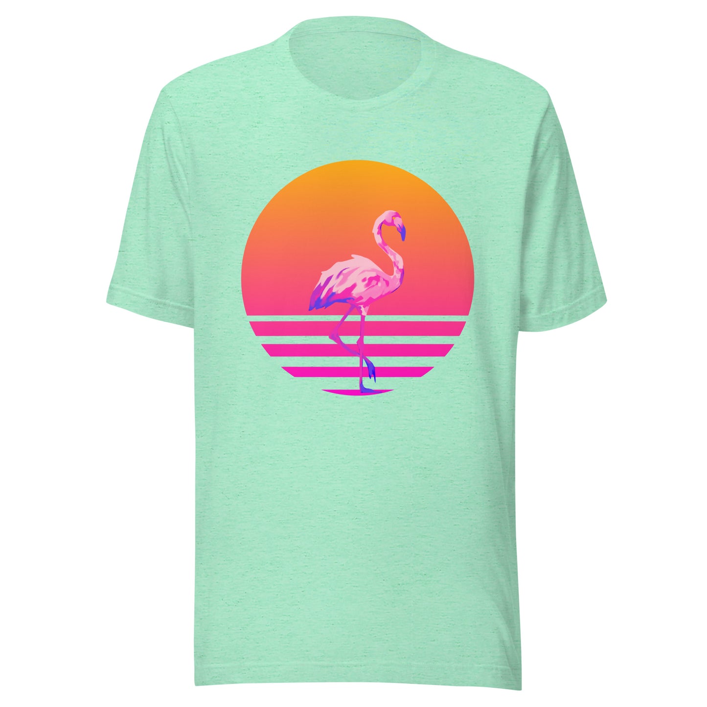 Retro Sunset Flamingo Unisex t-shirt